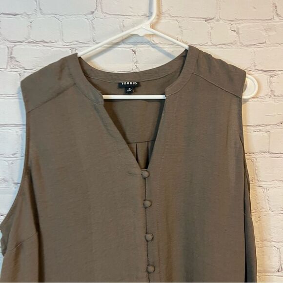 Torrid Harper Gauze Button Down Blouse size 2 - Picture 2 of 7